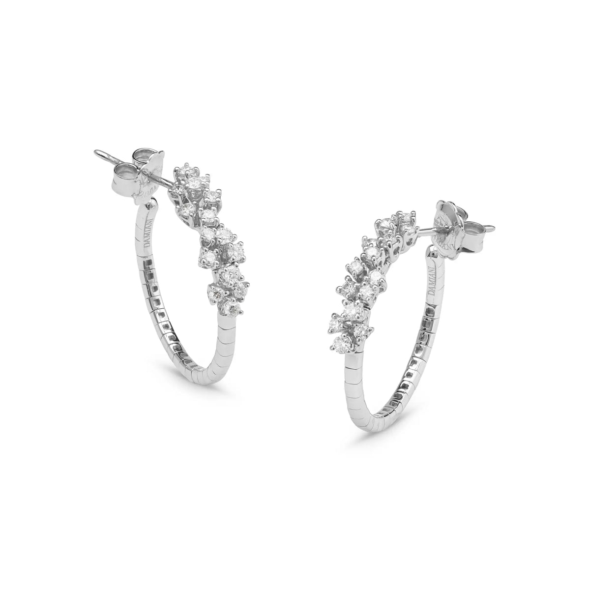 Damiani Mimosa Earrings in White Gold and Diamonds