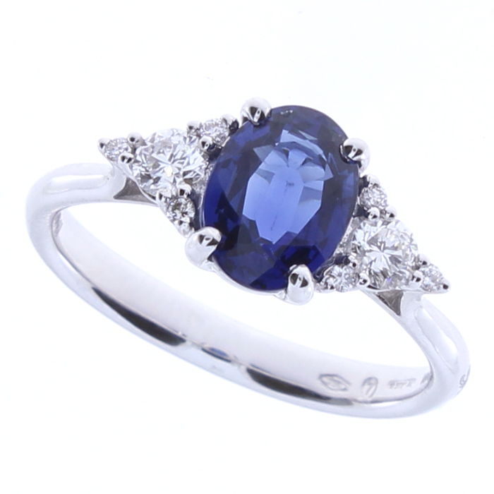 Salvini Diamond and Sapphire Ring 1.14 ct