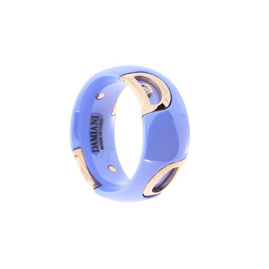  Damiani D.Icon Ring in Green Ceramic and Yellow Gold