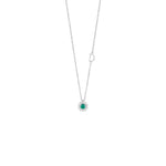  Damiani Margherita Necklace in White Gold and Emerald