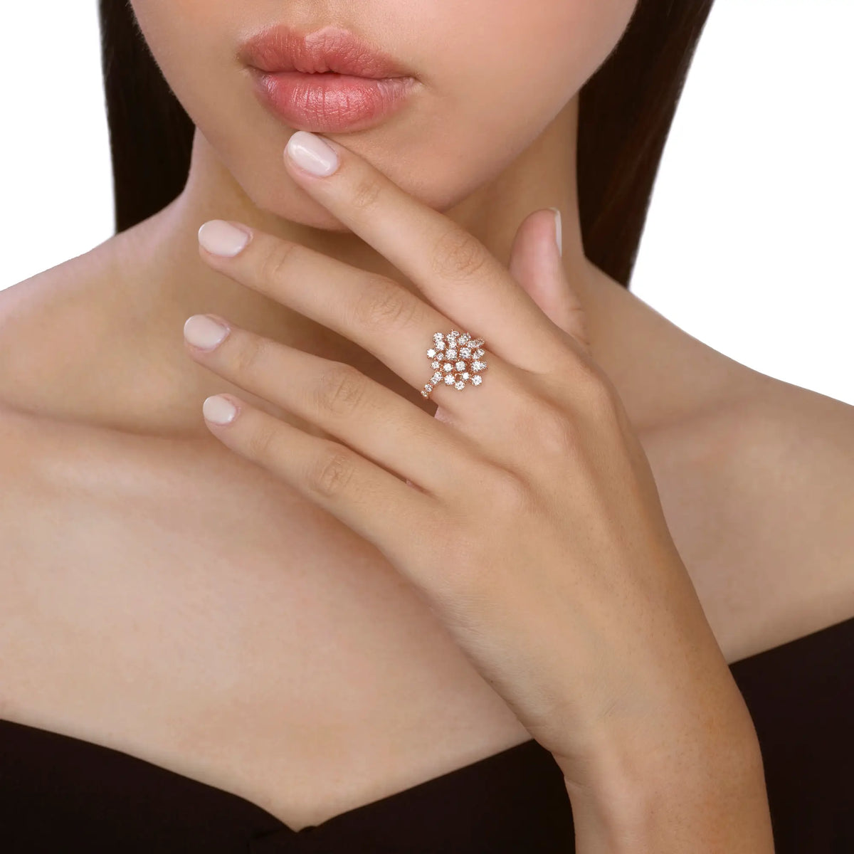 Damiani Mimosa Ring in White Gold with Diamonds