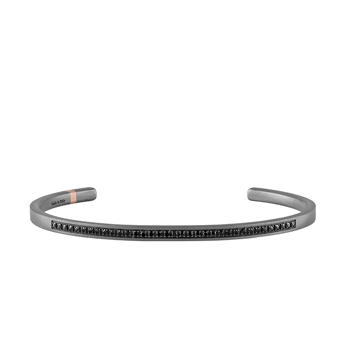 Salvini Titanium and Black Diamond Bracelet