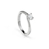  Damiani Amami Engagement Ring in White Gold and Diamond ct 0.30 F VS2 GIA