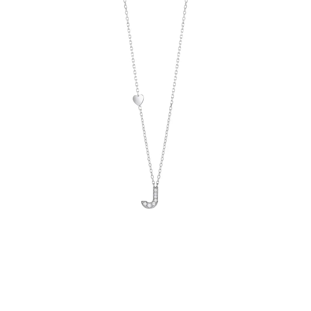 Salvini Necklace Be Happy Letters in White Gold and Diamonds