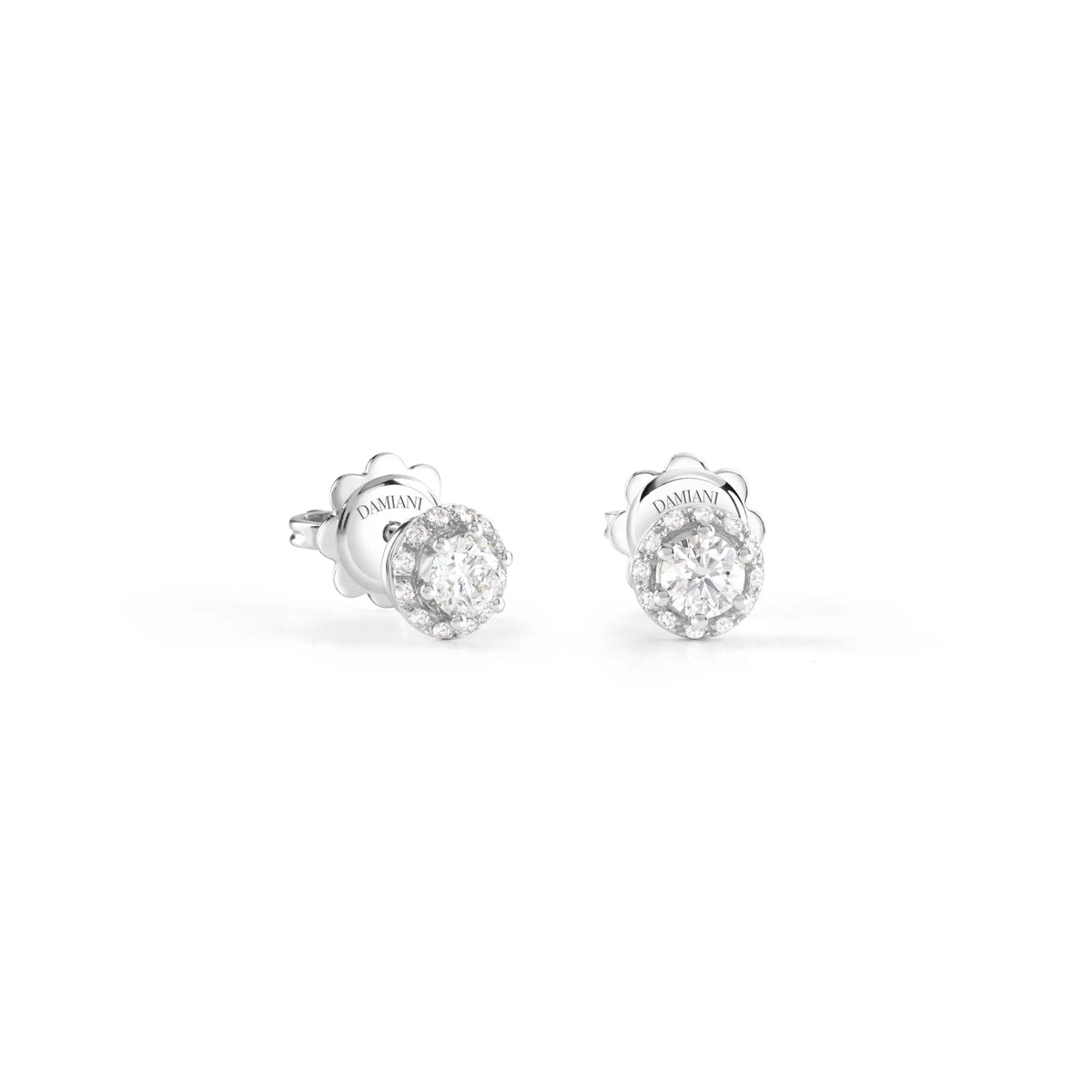 Damiani Orecchini Minou in Oro Bianco e Diamanti ct 0.50