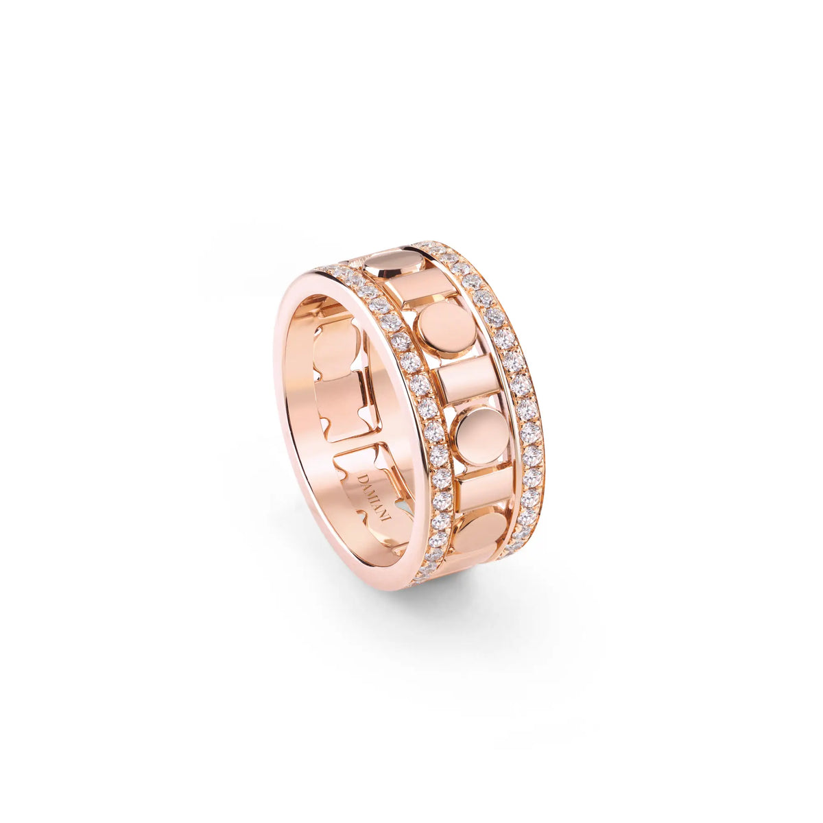 Damiani Anello Belle Epoque Reel Oro Rosa 8,3 MM e Diamanti