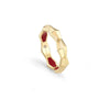  Salvini Ring EVA Yellow Gold and Hybrid Ceramic Red