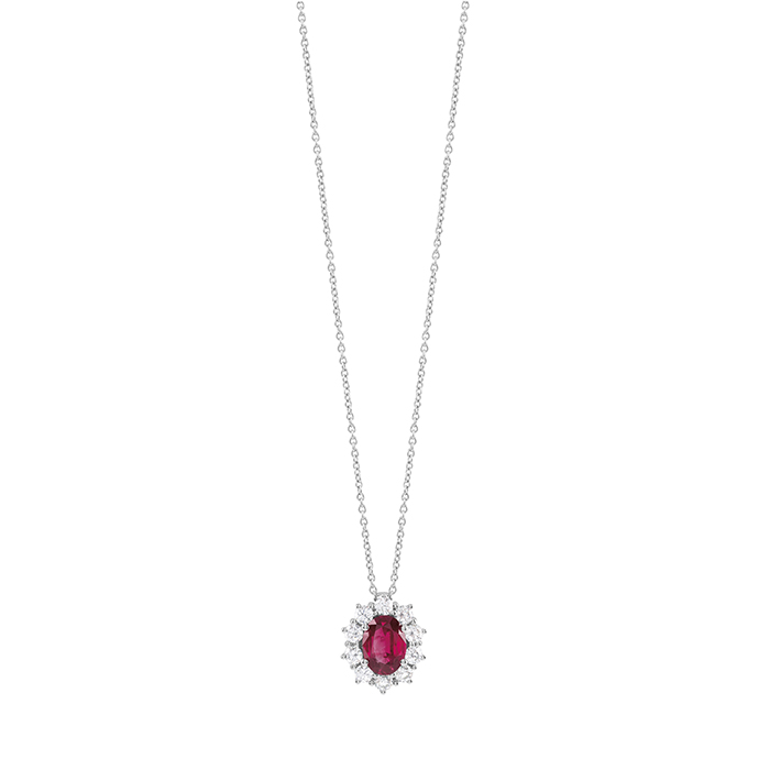 Salvini Diamond and Ruby Necklace 0.85