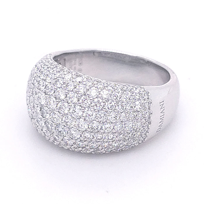 Damiani Anello in Oro Bianco Diamanti ct 1,90