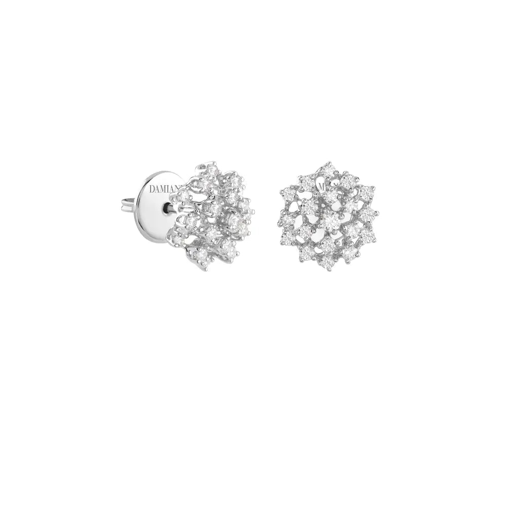 Damiani Mimosa Earrings in White Gold and Diamonds