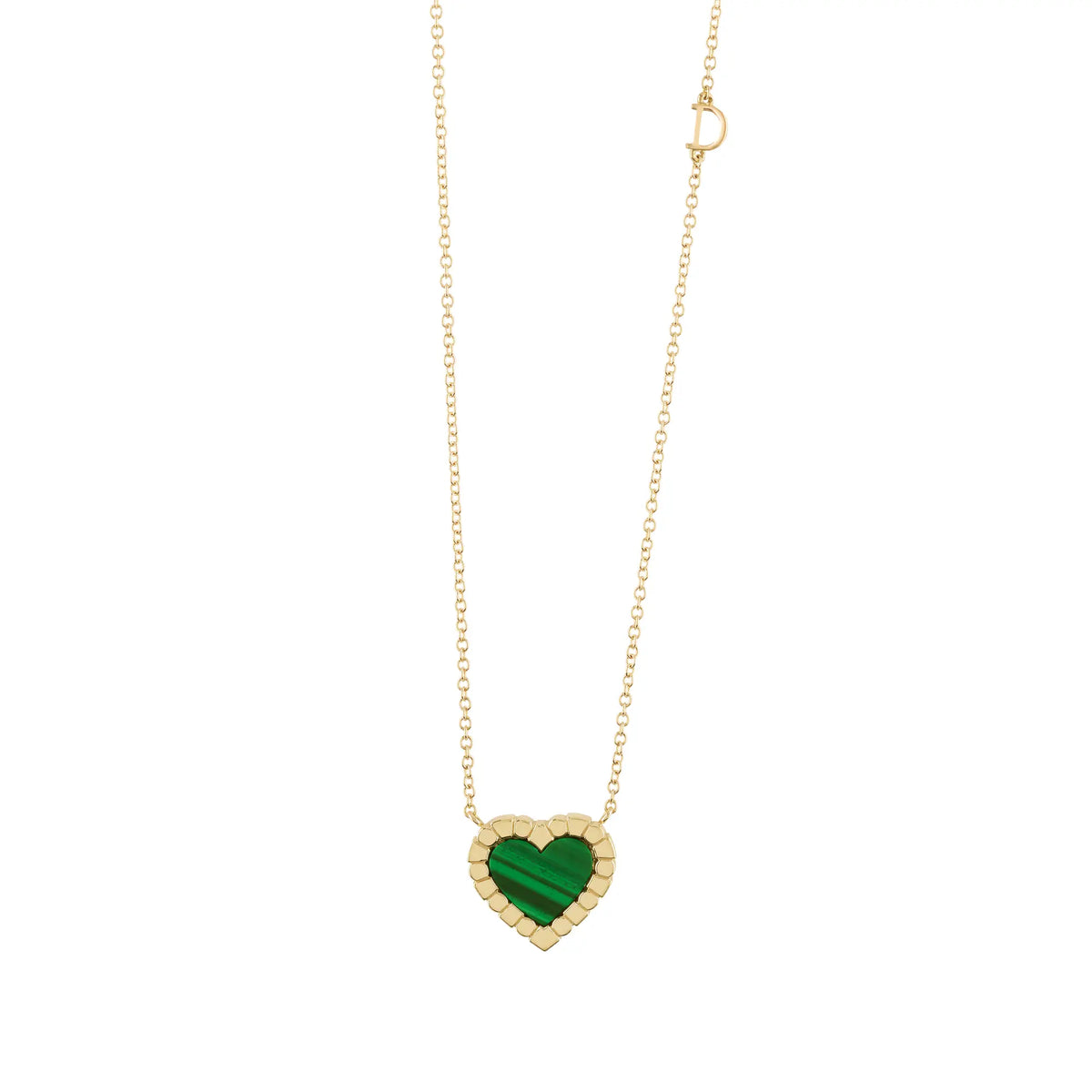 Damiani Collana Belle Epoque Cuore Oro Giallo e Malachite
