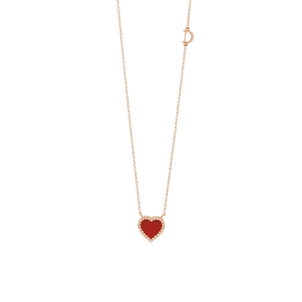 Damiani Collana Belle Epoque Cuore Oro Rosa e Corniola