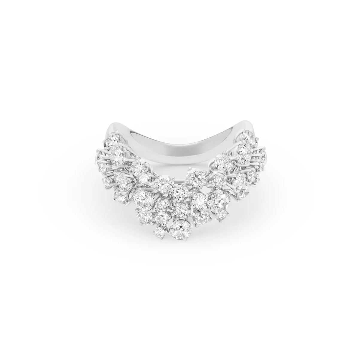 Damiani Mimosa Ring in White Gold and White Diamonds