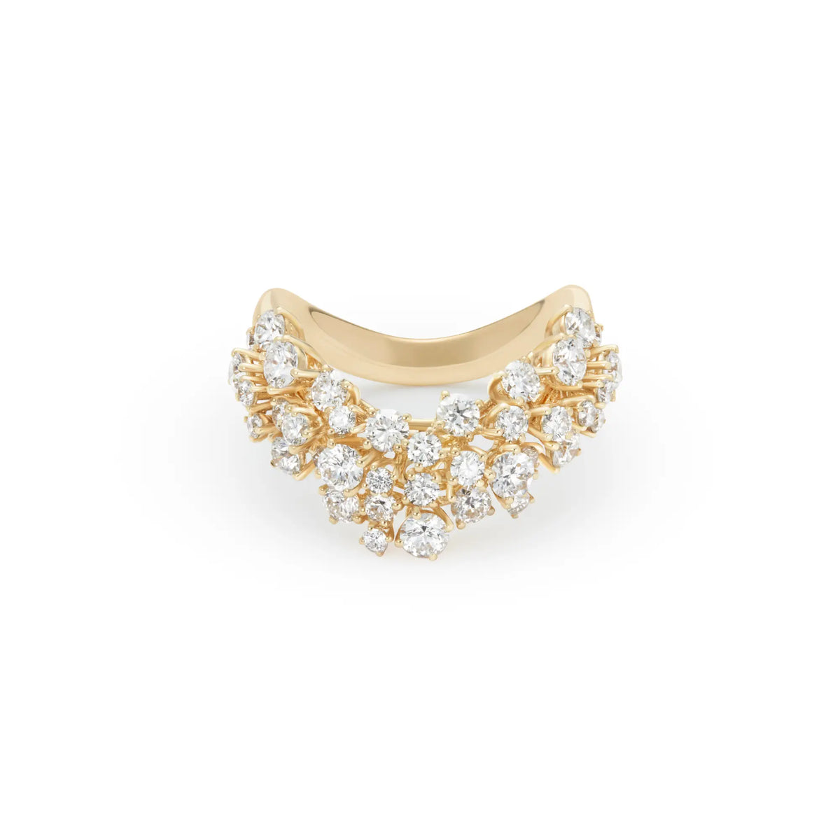 Damiani Mimosa Ring in White Gold and White Diamonds