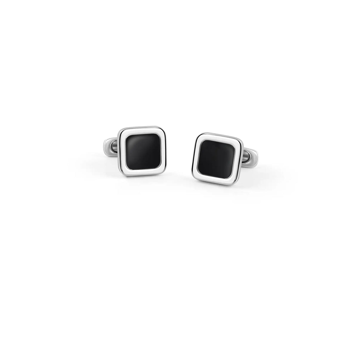 Salvini Nuvolari Gemelli Silver Onyx and Diamonds