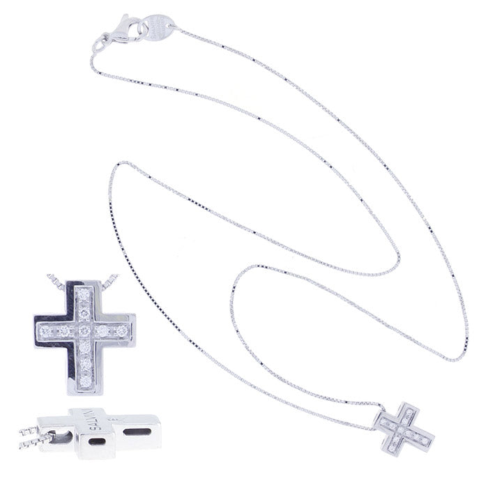 Salvini I Segni Heart Necklace in White Gold and Diamonds 0.37 ct