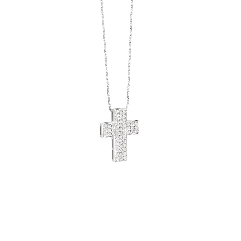 Salvini I Segni Heart Necklace in White Gold and Diamonds 0.37 ct