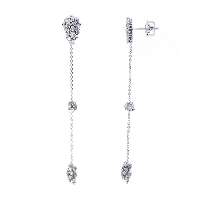Damiani Orecchini Mimosa in Oro Bianco e Diamanti