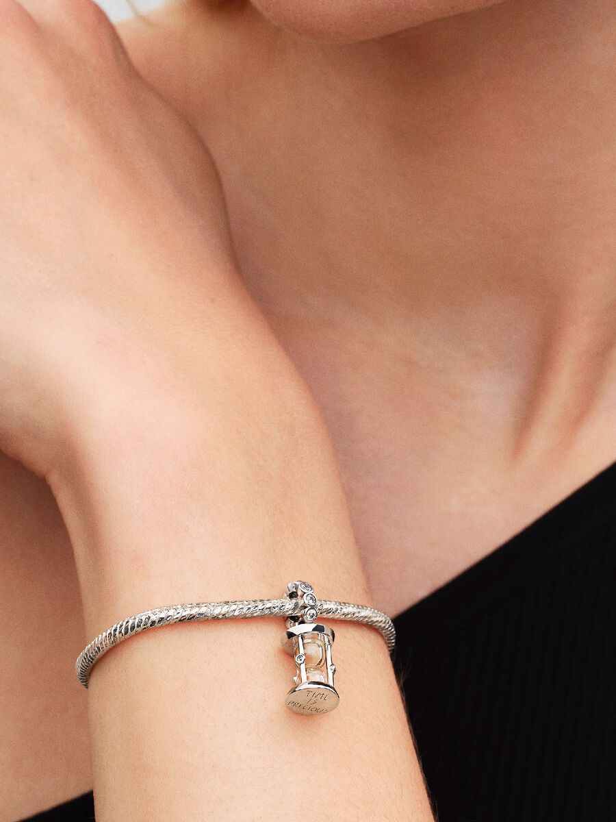 Pandora Charm Pendente Clessidra "Time is Precious" Argento Sterling 925 794140C01