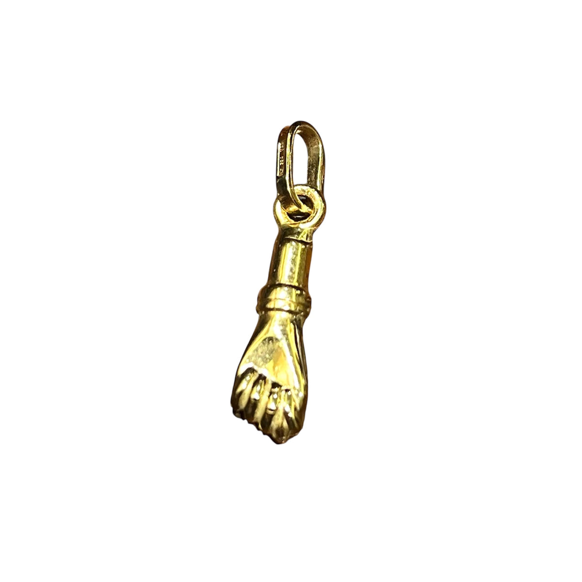 Ciondolo Mano Con Pugno Portafortuna in Oro Giallo 18kt