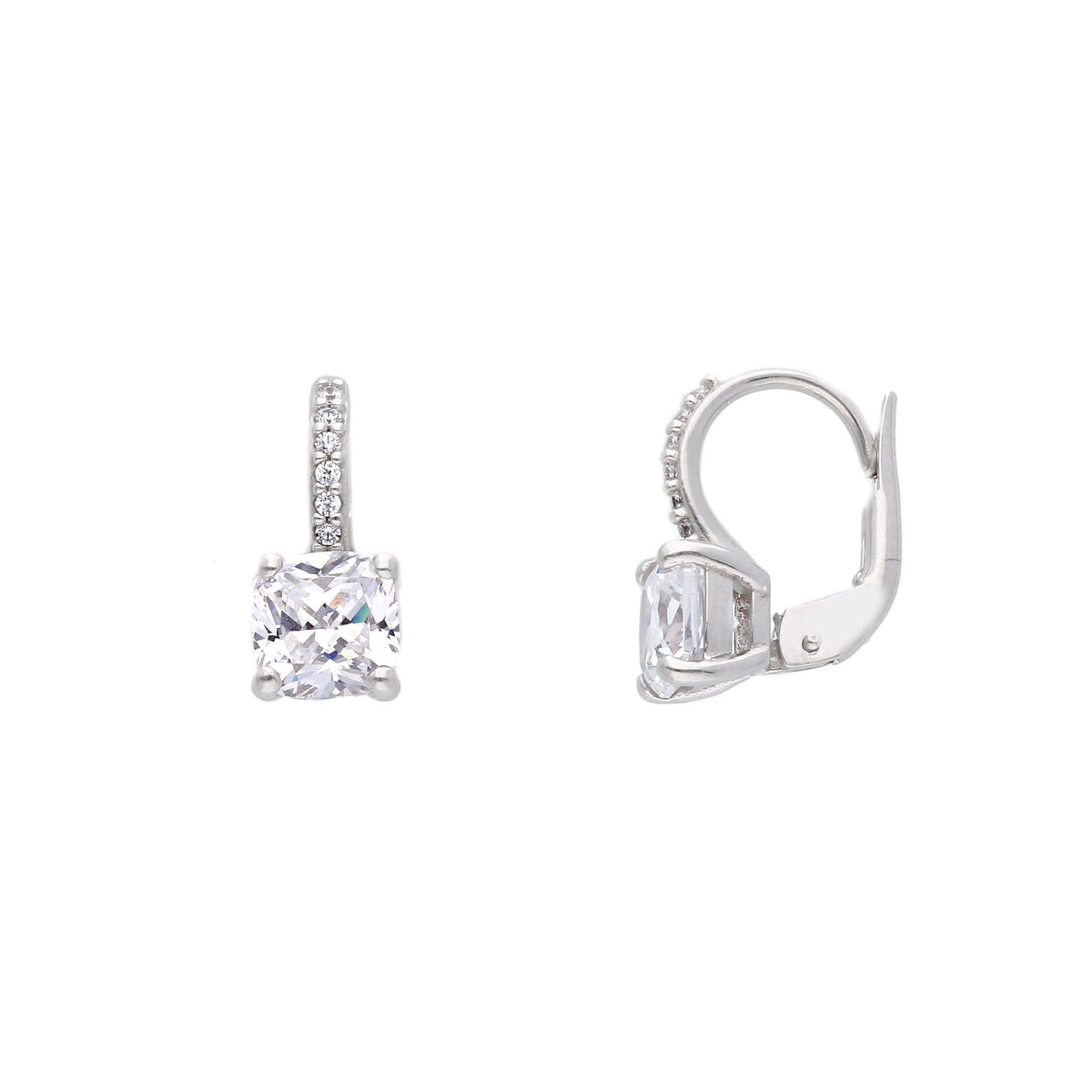 Maiocchi Milano Orecchini Monachella Oro Bianco 18kt e Zirconi
