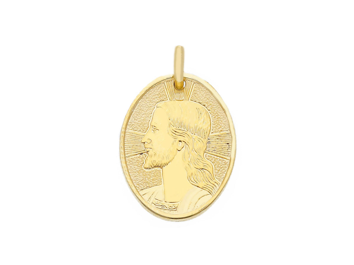 Medaglia Cristo in Oro Giallo 18kt