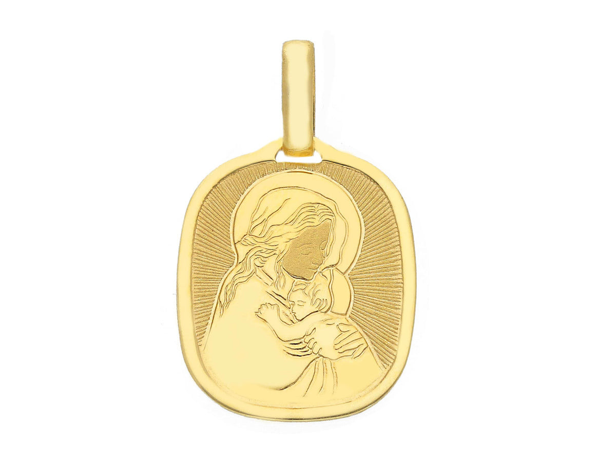  Madonna medal in 18kt yellow gold