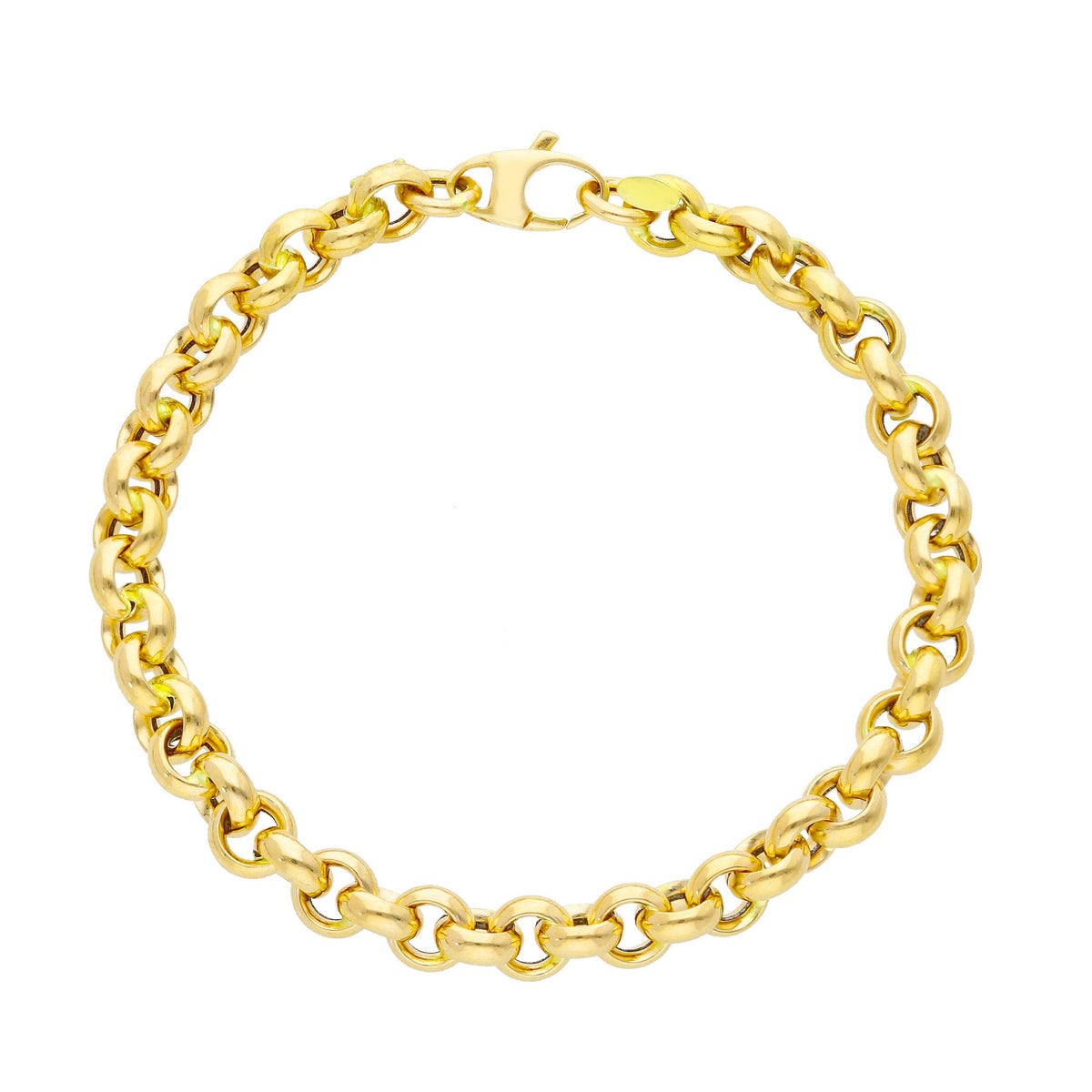  Four-leaf clover and hearts bracelet in 18kt yellow gold and enamel