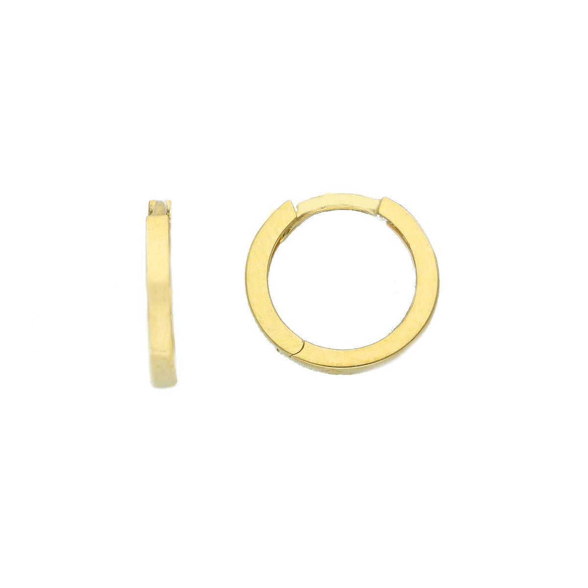 Maiocchi Gold Orecchini Cerchi Scattino in Oro Giallo 18kt Ø 11 MM