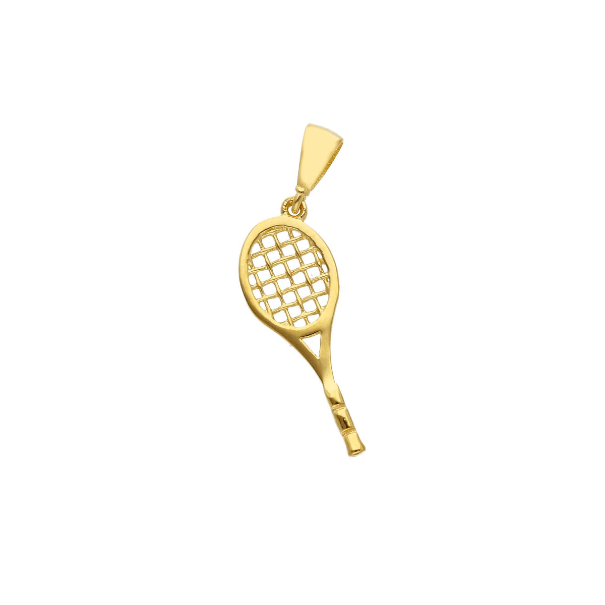 Tennis Racket Pendant in 18kt Yellow Gold