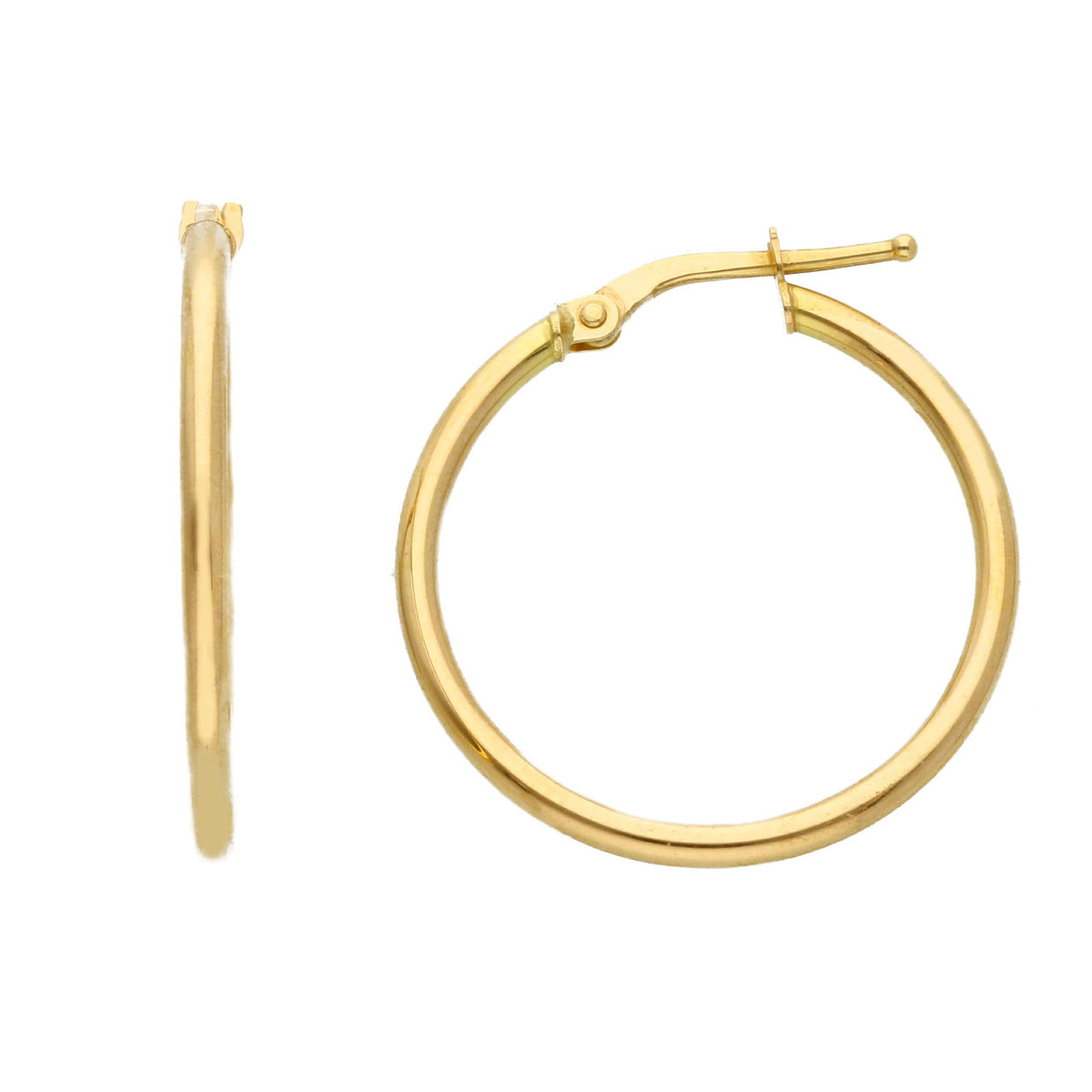 Maiocchi Gold Orecchini Cerchi in Oro Giallo 18kt Sezione 2 MM