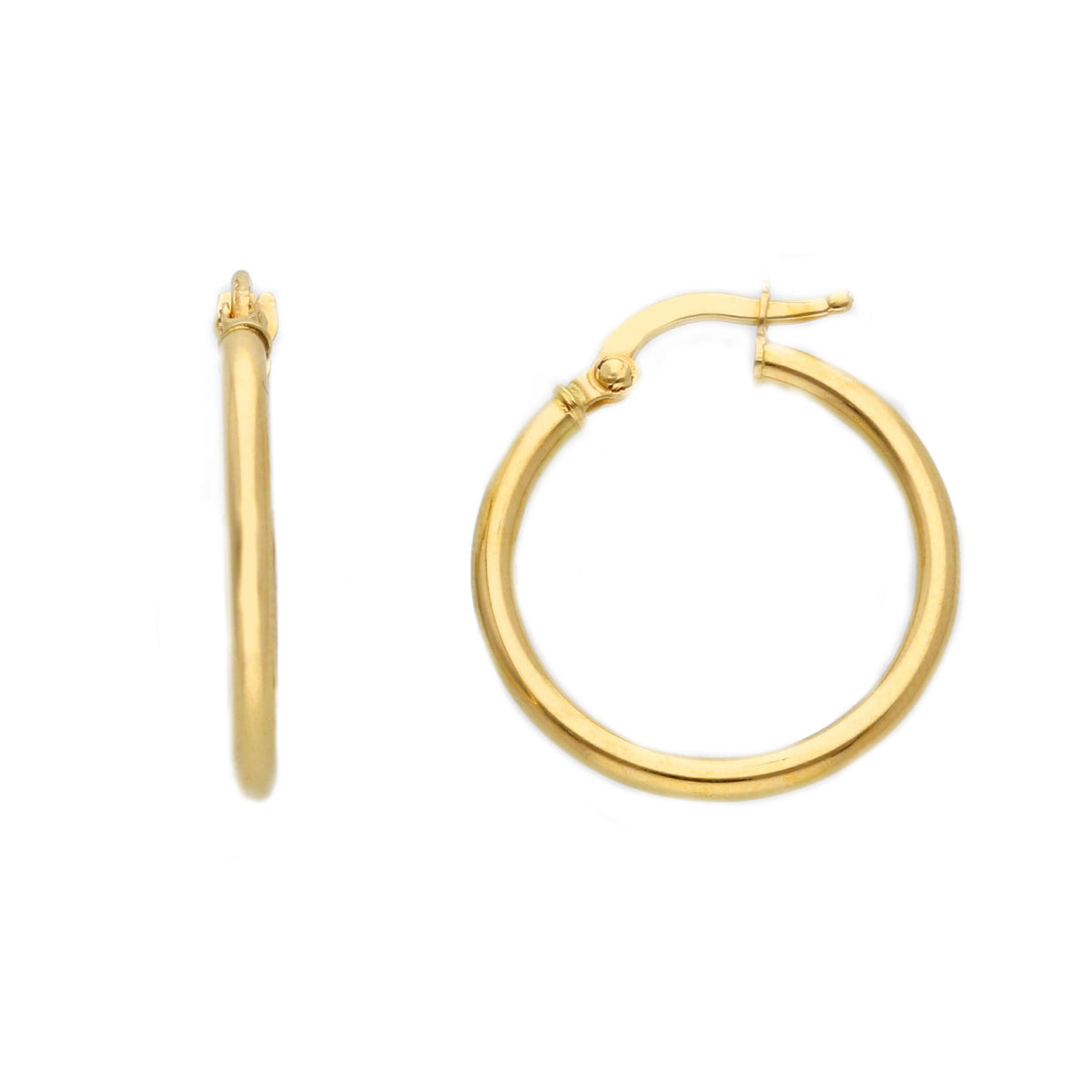 Maiocchi Gold Orecchini Cerchi in Oro Giallo 18kt Sezione 2 MM