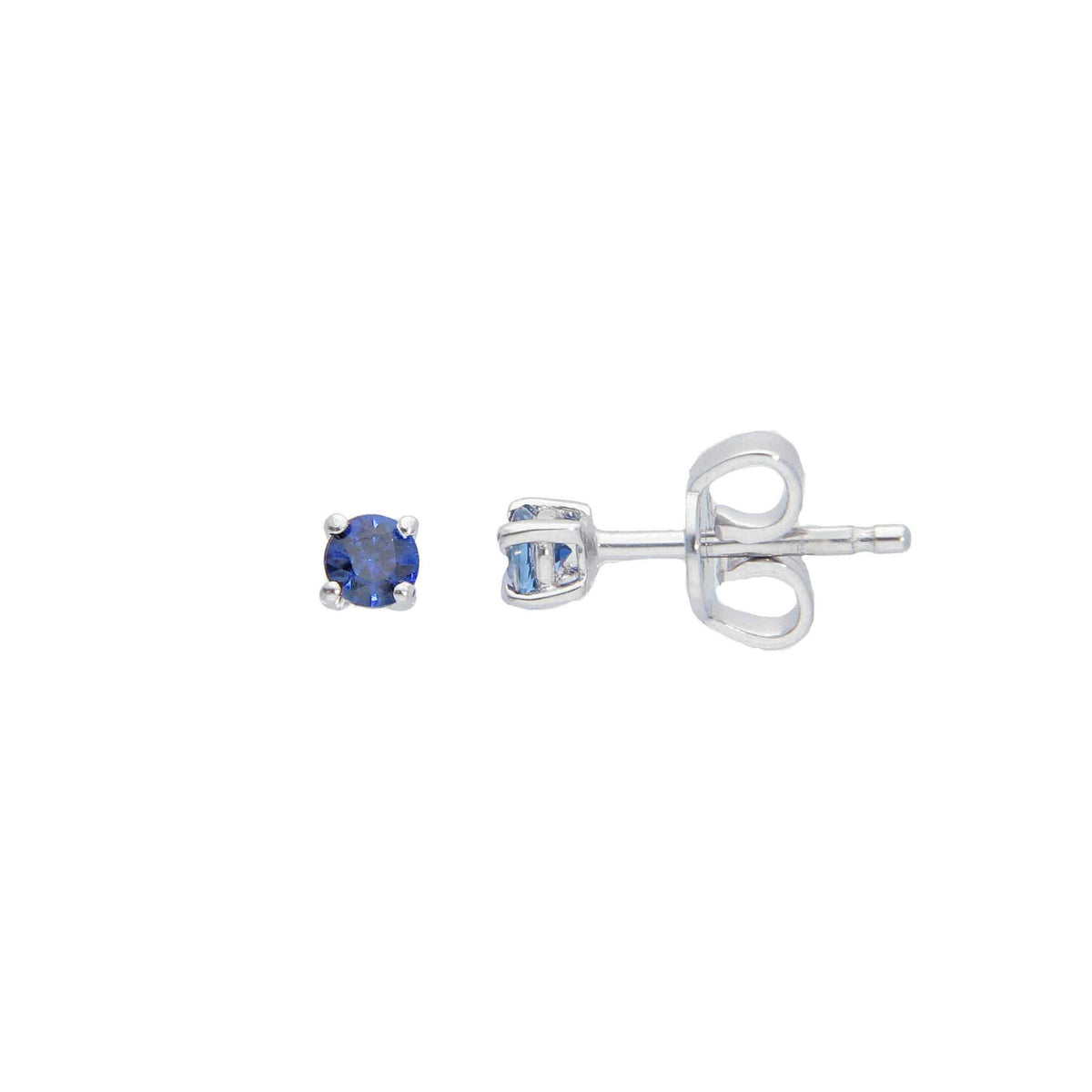 Maiocchi Milano Orecchini Punti Luce Oro Bianco e Zaffiri ct 0,26