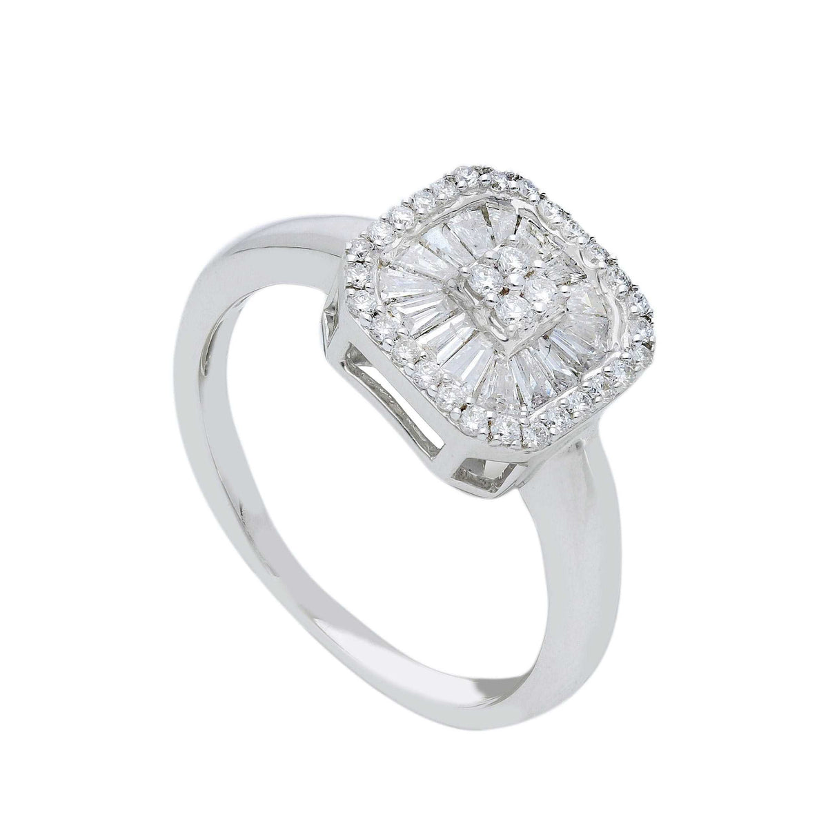 Maiocchi Milano Anello Solitario Oro Bianco e Diamanti ct 0,50
