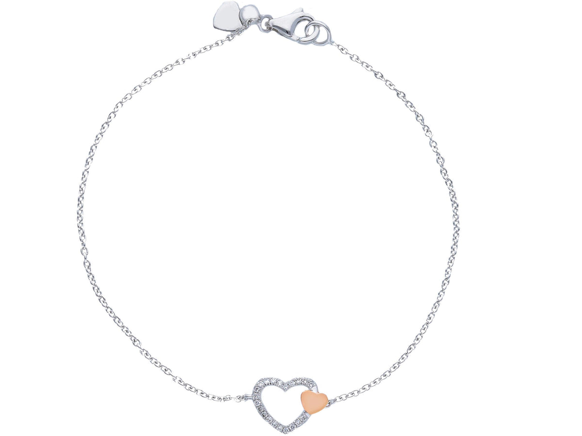 Maiocchi Milano Heart Bracelet with Diamonds 0.06 ct