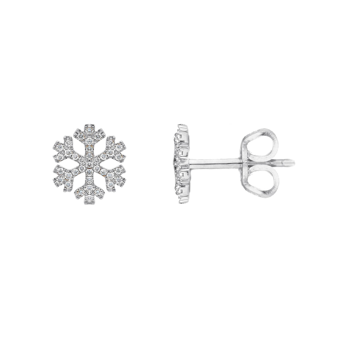 Heart earrings with diamonds 0.08 ct G