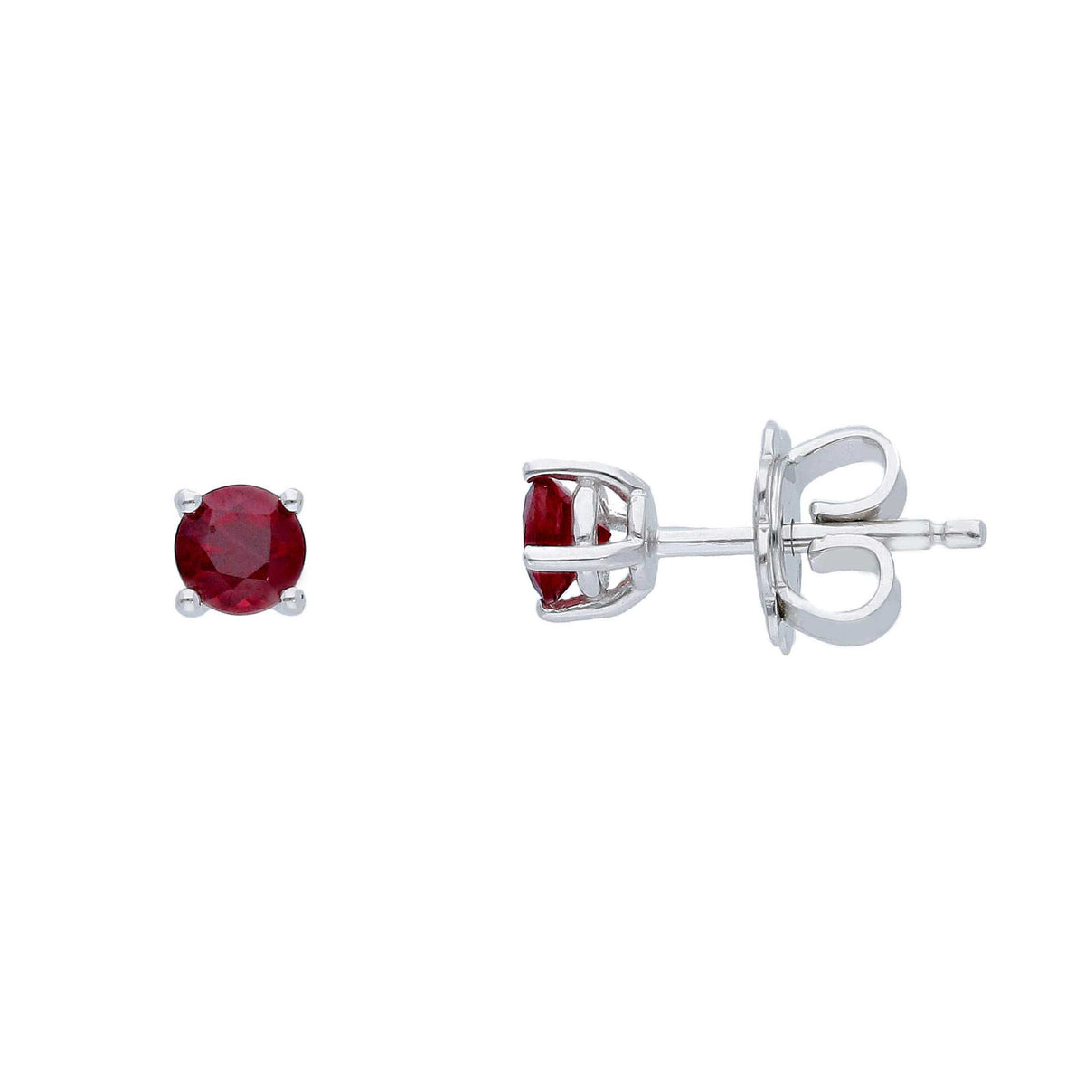 Light point earrings with 0.30 ct rubies