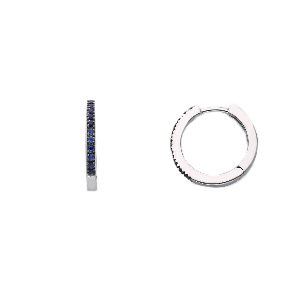  Sapphire Circle Earrings 0.07 ct