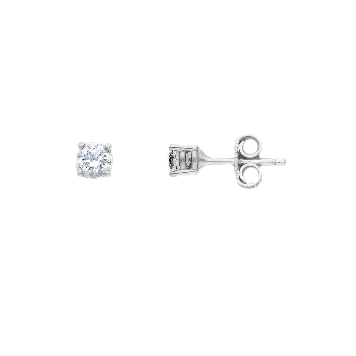 Maiocchi Gold Crown Earrings in 18kt White Gold