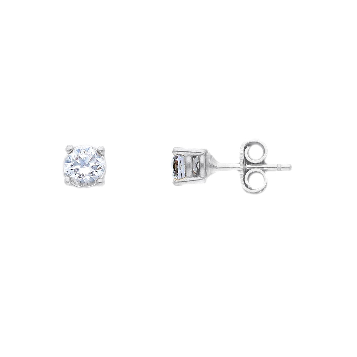 Maiocchi Gold Crown Earrings in 18kt White Gold