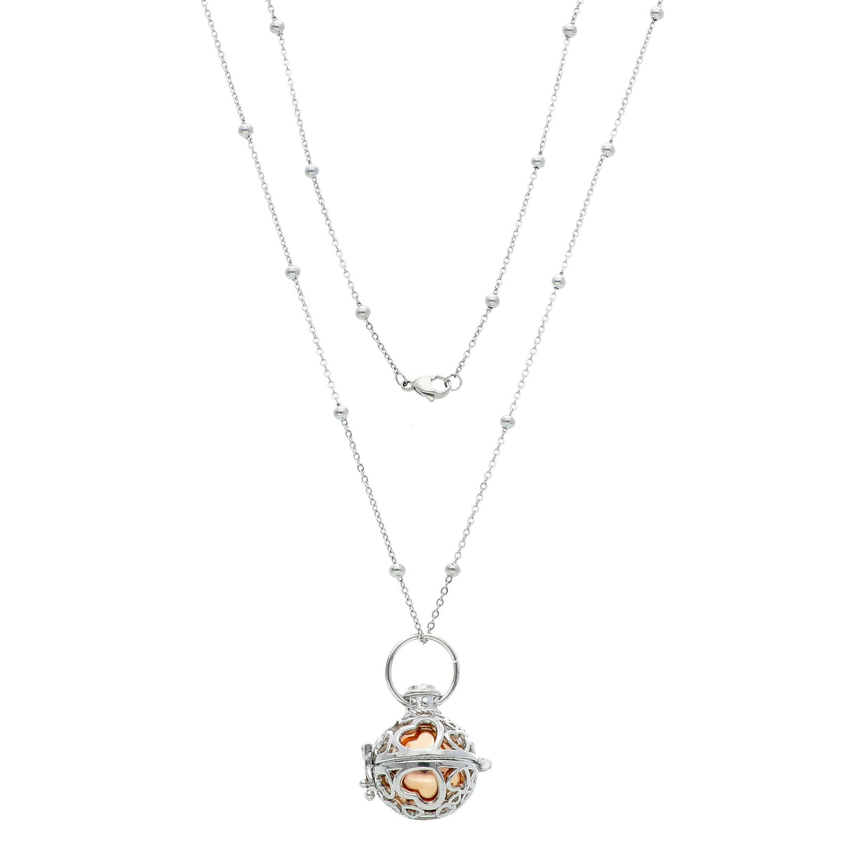  Maiocchi Steel Call Angels Hearts Necklace