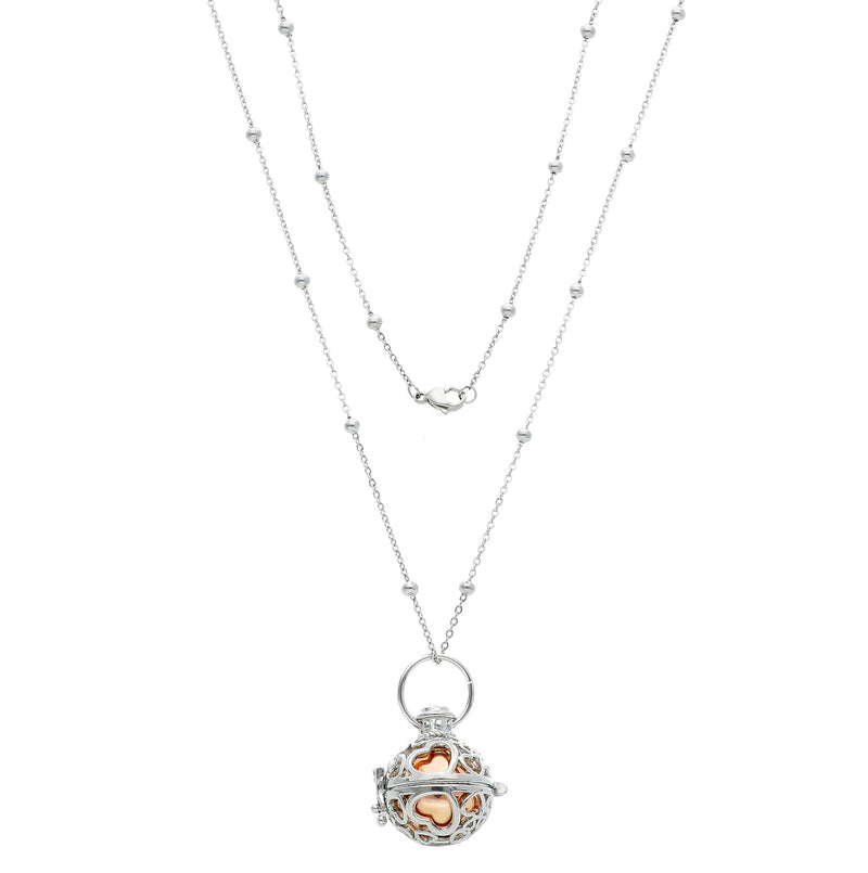  Maiocchi Steel Call Angels Hearts Necklace