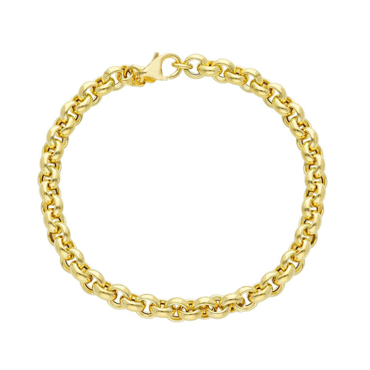  Four-leaf clover and hearts bracelet in 18kt yellow gold and enamel