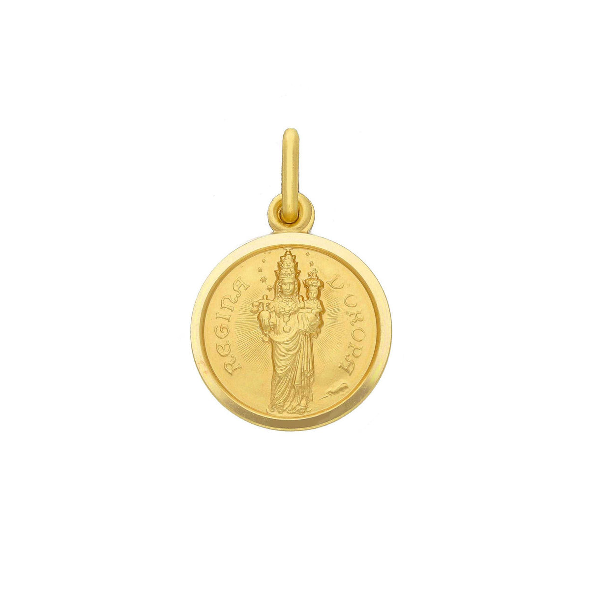 Madonna of Loreto medal in 18kt yellow gold mm. 15