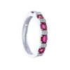  Maiocchi Milano Band Ring with Diamonds and Rubies ct 1.04