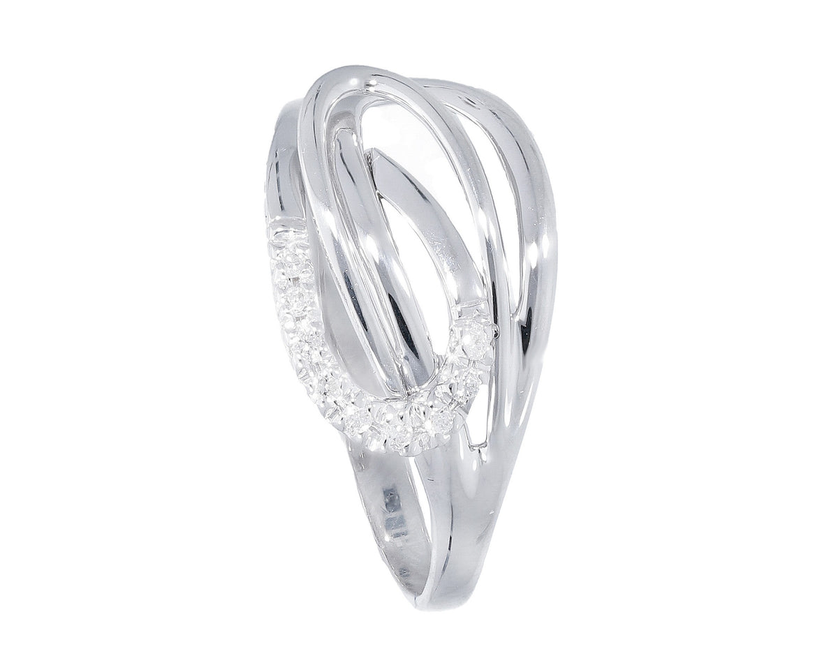  Multistrand Ring in White Gold and Diamonds