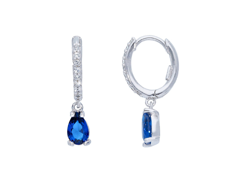  Maiocchi Milano Earrings in 18kt White Gold Zircons and Sapphire