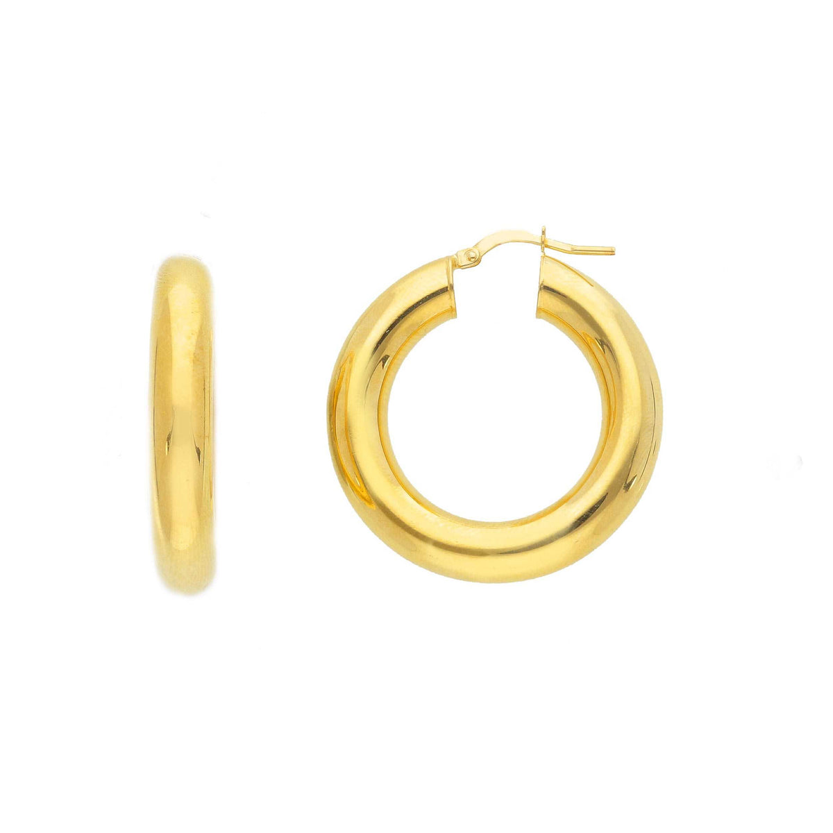 Maiocchi Silver Orecchini a Cerchio 20 mm Argento Dorato