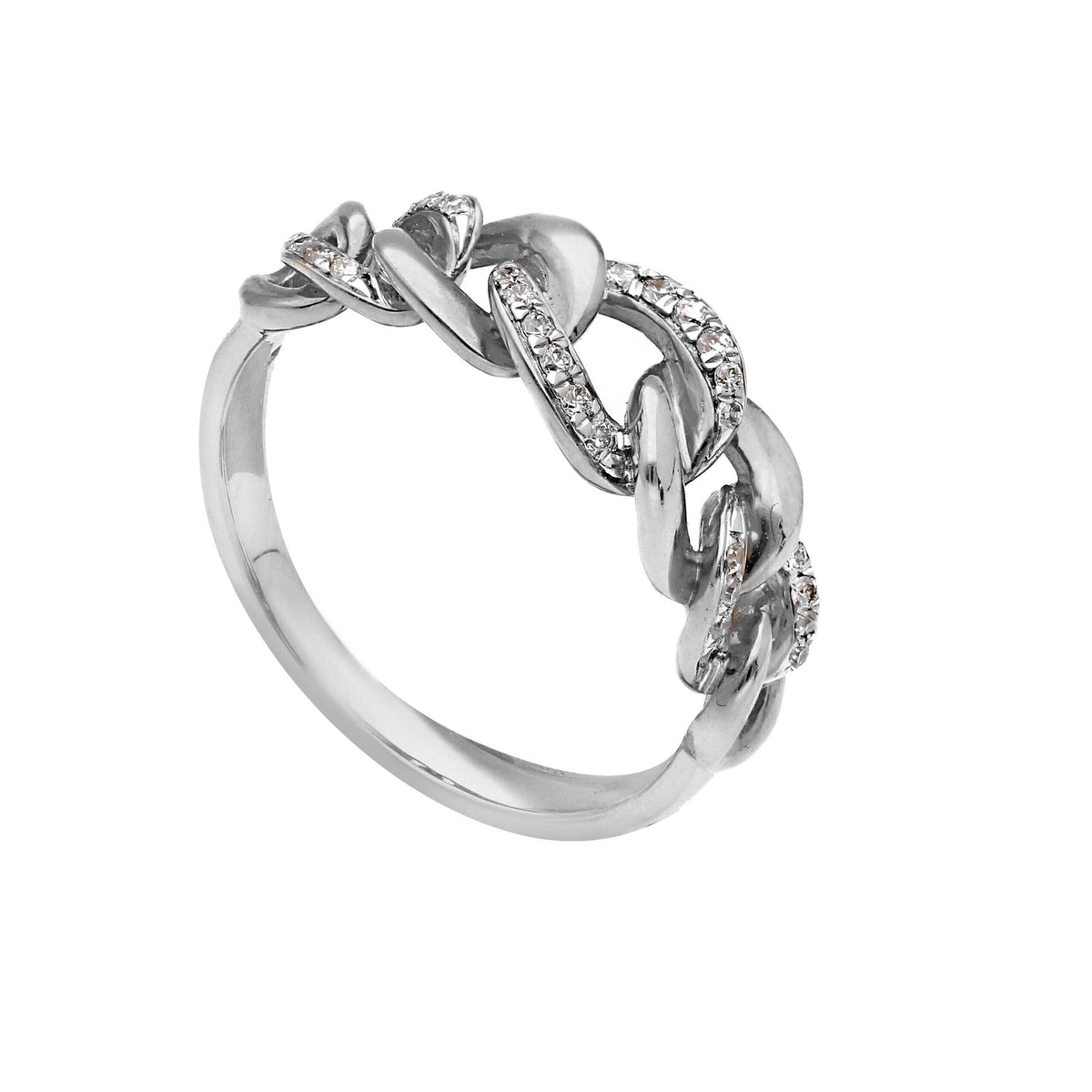 Groumette Rose Gold Ring with 0.20 ct Diamonds