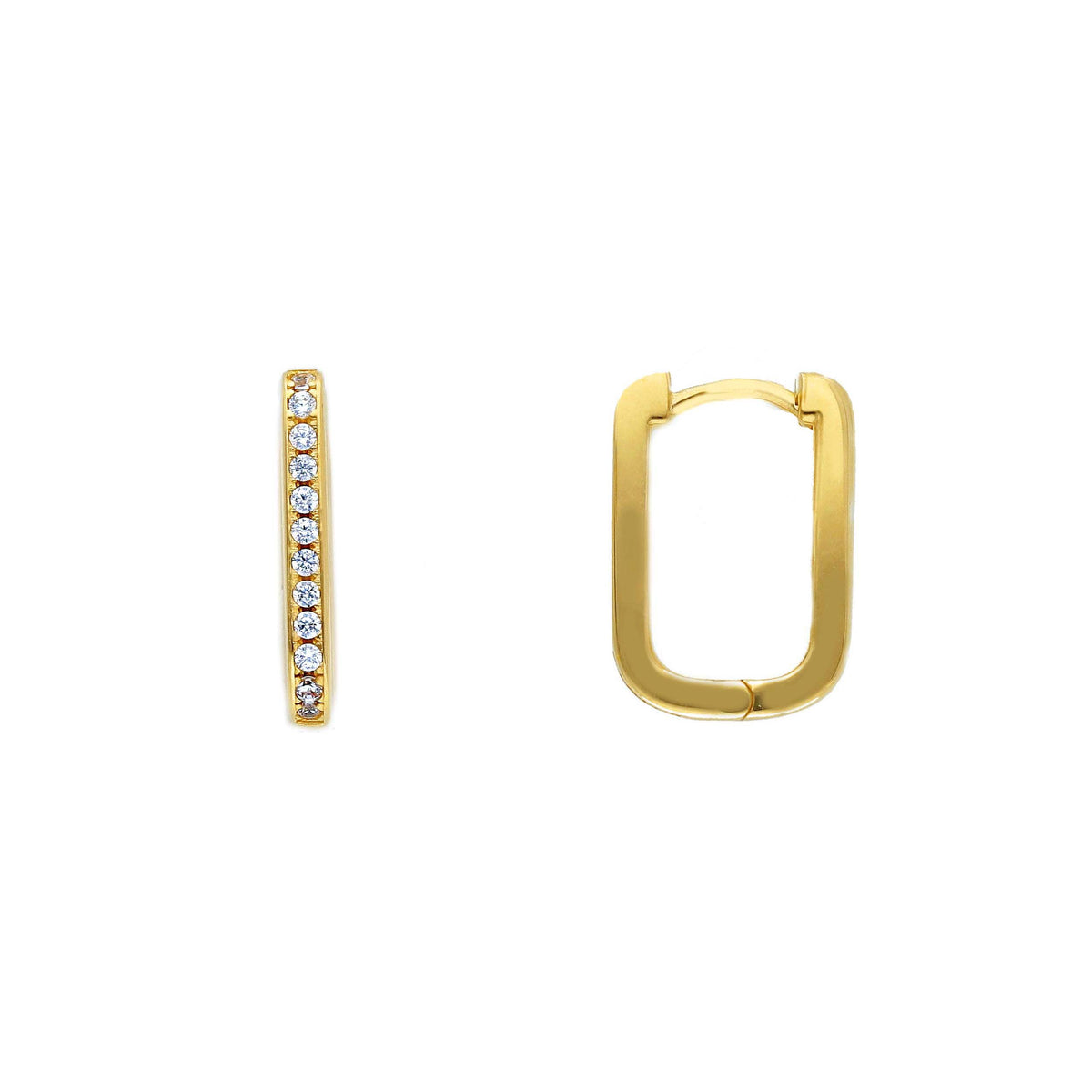  Hoop earrings worked in 18kt yellow gold, 3 cm